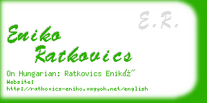 eniko ratkovics business card